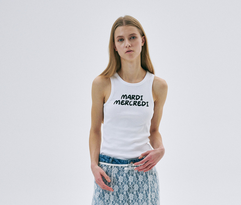 韓國 Mardi Mercredi TANK RACER BRUSH LOGO【MM058】