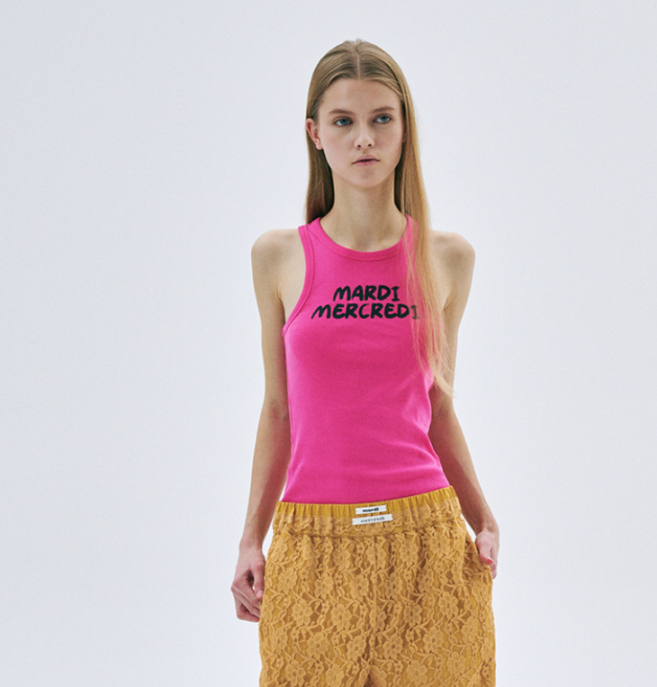 韓國 Mardi Mercredi TANK RACER BRUSH LOGO【MM058】