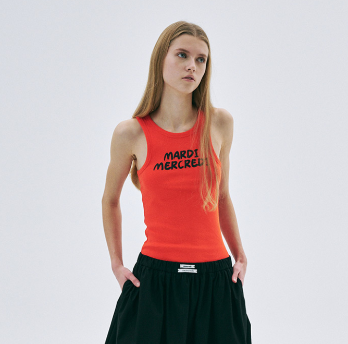 韓國 Mardi Mercredi TANK RACER BRUSH LOGO【MM058】