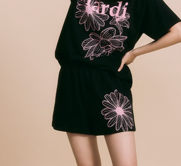韓國 Mardi Mercredi SWEAT SHORTS FLOWER【MM063】