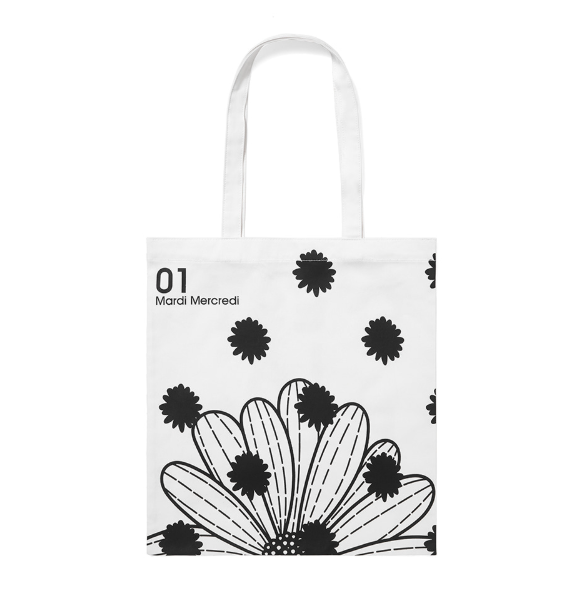 韓國 Mardi Mercredi CANVAS BAG FLOWER DOTS【MM112】