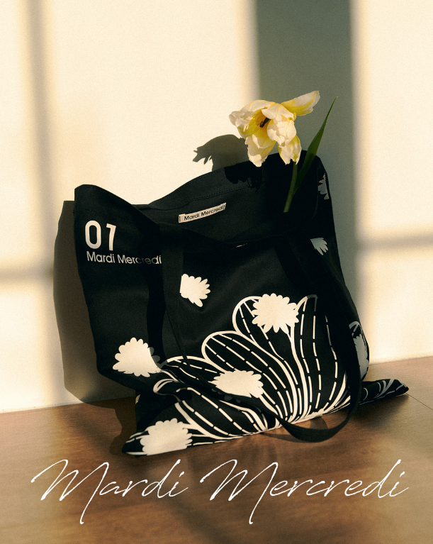 韓國 Mardi Mercredi CANVAS BAG FLOWER DOTS【MM112】