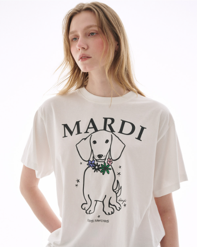 韓國 Mardi Mercredi TSHIRT SWING THE TAIL DDANJI FLOWER NECKLACE MULTICOLOR【MM115】