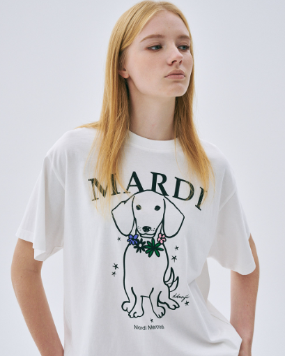 韓國 Mardi Mercredi TSHIRT SWING THE TAIL DDANJI FLOWER NECKLACE MULTICOLOR【MM115】