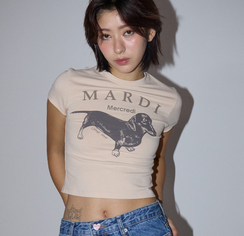 韓國 Mardi Mercredi CROPPED TSHIRT DDANJI【MM059】 - STT Mall HK 靚太網購