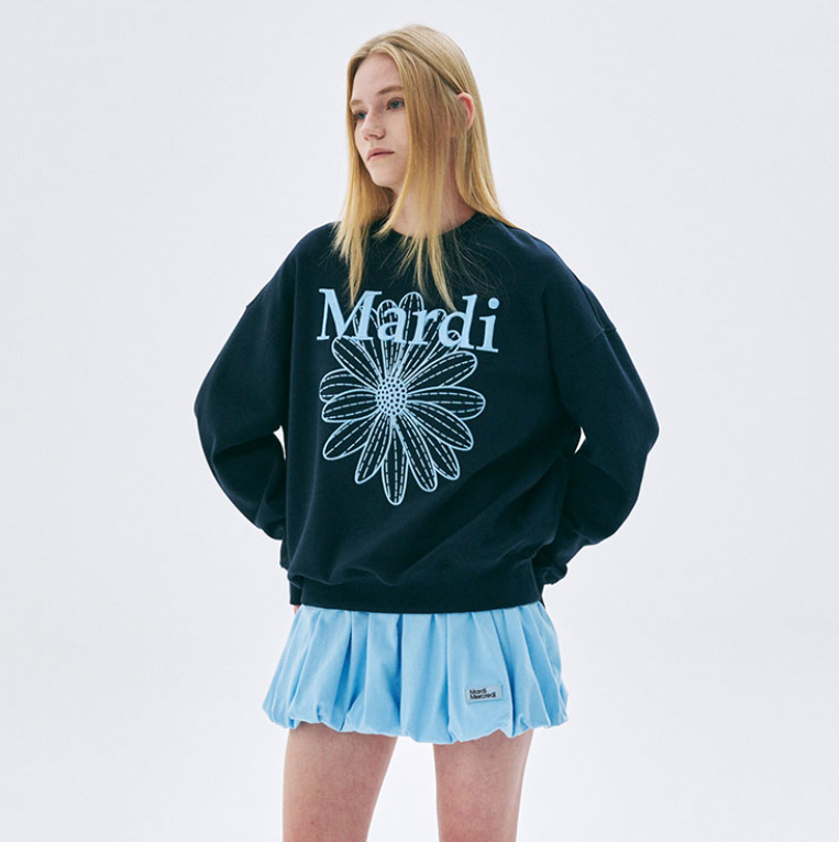 韓國 Mardi Mercredi SWEATSHIRT FLOWERMARDI NEEDLEWORK【MM065】