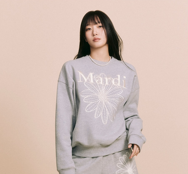 韓國 Mardi Mercredi SWEATSHIRT FLOWERMARDI NEEDLEWORK【MM065】
