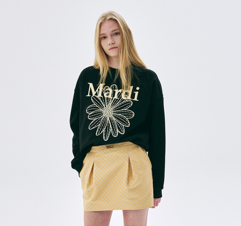韓國 Mardi Mercredi SWEATSHIRT FLOWERMARDI NEEDLEWORK【MM065】