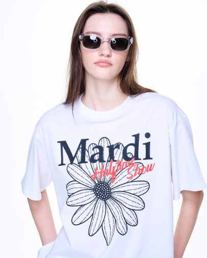 韓國 Mardi Mercredi UNISEX TSHIRT FLOWERMARDI HALFTIME SHOW【MM121】