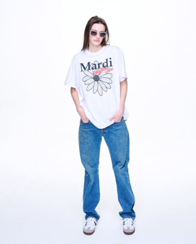 韓國 Mardi Mercredi UNISEX TSHIRT FLOWERMARDI HALFTIME SHOW【MM121】