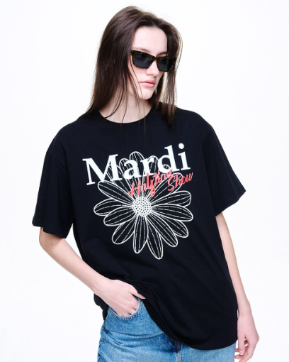 韓國 Mardi Mercredi UNISEX TSHIRT FLOWERMARDI HALFTIME SHOW【MM121】