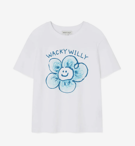 韓國 Wacky Willy Women's Big Lily Graphic Short Sleeve T-Shirt【WW217】
