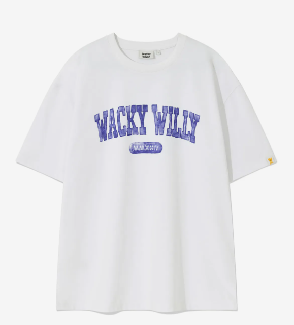 韓國 Wacky Willy Washed Logo Crewneck T-Shirt【WW210】