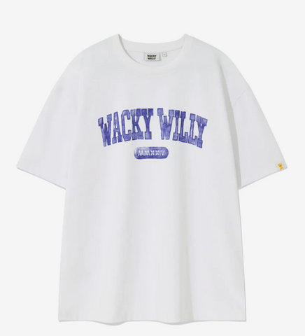 韓國 Wacky Willy Washed Logo Crewneck T-Shirt【WW210】