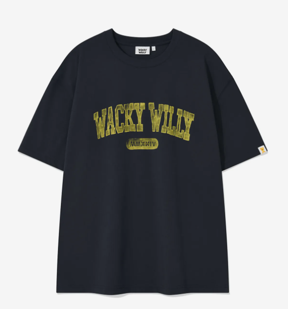 韓國 Wacky Willy Washed Logo Crewneck T-Shirt【WW210】