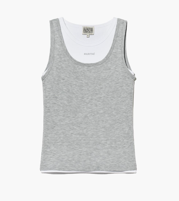 韓國 Marithe Francois Girbaud W LAYERED SLEEVELESS【MF589】