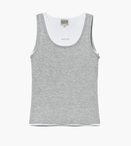 韓國 Marithe Francois Girbaud W LAYERED SLEEVELESS【MF589】