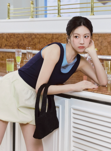 韓國 Marithe Francois Girbaud W LAYERED SLEEVELESS【MF589】