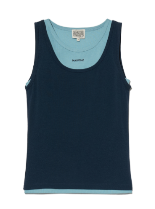 韓國 Marithe Francois Girbaud W LAYERED SLEEVELESS【MF589】