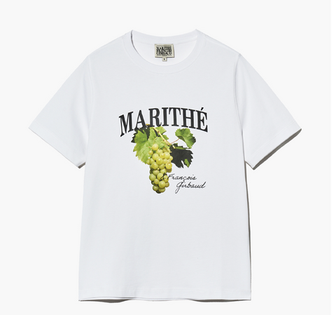 韓國 Marithe Francois Girbaud Women's GRAPE GRAPHIC T-SHIRTS【MF583】