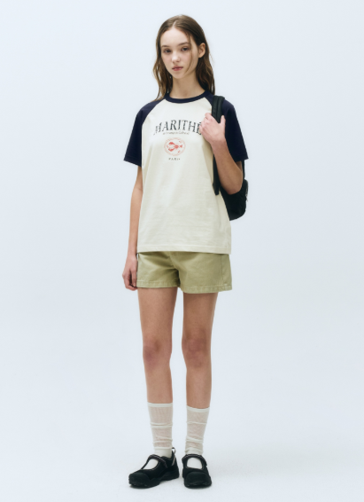 韓國 Marithe Francois Girbaud AEROCOOL RAGLAN GRAPHIC TEE【MF519】