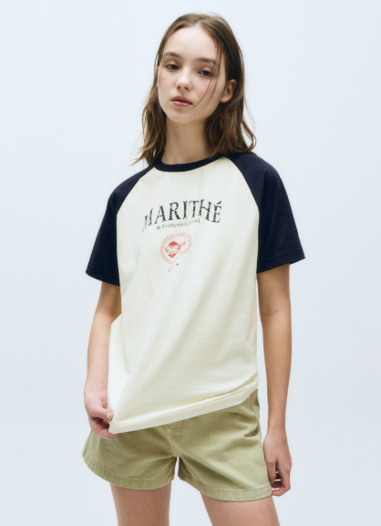 韓國 Marithe Francois Girbaud AEROCOOL RAGLAN GRAPHIC TEE【MF519】