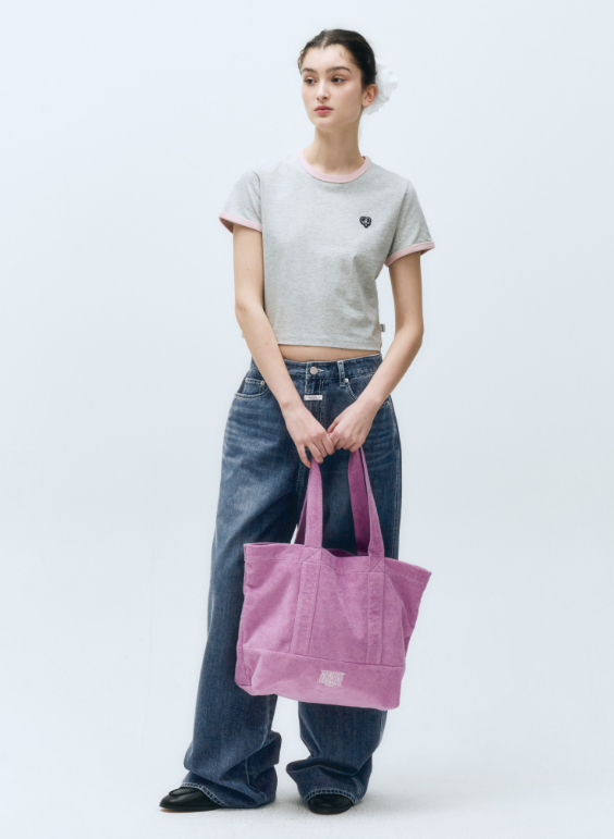 韓國 Marithe Francois Girbaud HEART WAPPEN CROP RINGER T-SHIRT【MF487】
