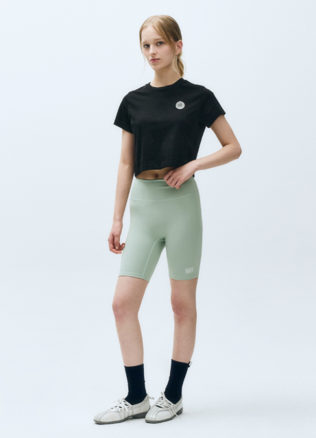 韓國 Marithe Francois Girbaud MOUVEMENT W CIRCLE WAPPEN AEROCOOL CROP T-SHIRT凉感面料【MF491】