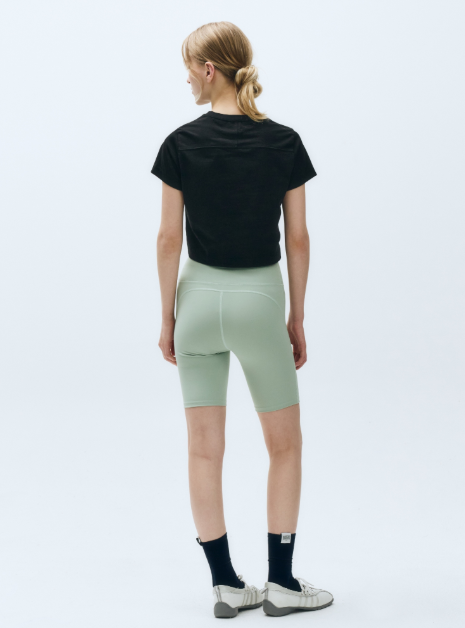 韓國 Marithe Francois Girbaud MOUVEMENT W CIRCLE WAPPEN AEROCOOL CROP T-SHIRT凉感面料【MF491】