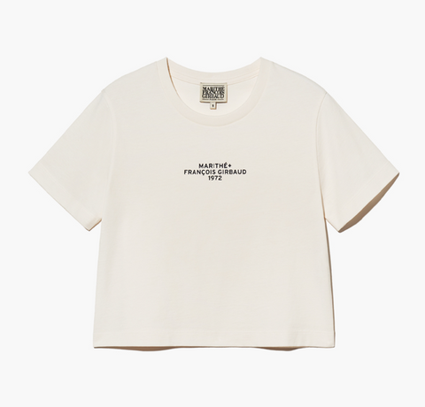 韓國 Marithe Francois Girbaud Women's LETTERING CROP T-SHIRT【MF497】