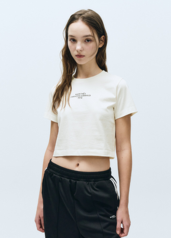 韓國 Marithe Francois Girbaud Women's LETTERING CROP T-SHIRT【MF497】