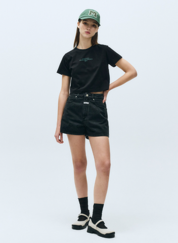 韓國 Marithe Francois Girbaud Women's LETTERING CROP T-SHIRT【MF497】