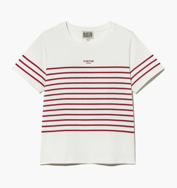 韓國 Marithe Francois Girbaud Women's STRIPE T-SHIRTS【MF564】