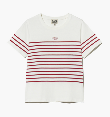 韓國 Marithe Francois Girbaud Women's STRIPE T-SHIRTS【MF564】