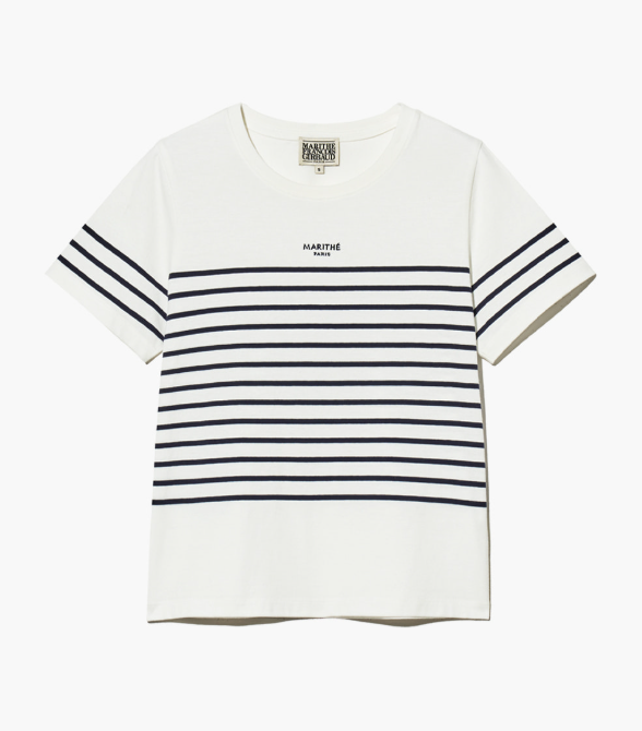 韓國 Marithe Francois Girbaud Women's STRIPE T-SHIRTS【MF564】