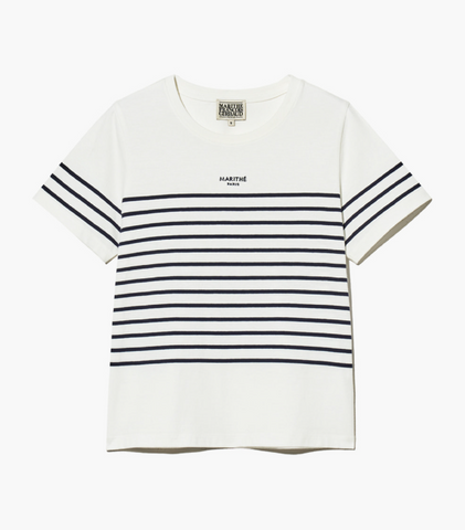 韓國 Marithe Francois Girbaud Women's STRIPE T-SHIRTS【MF564】