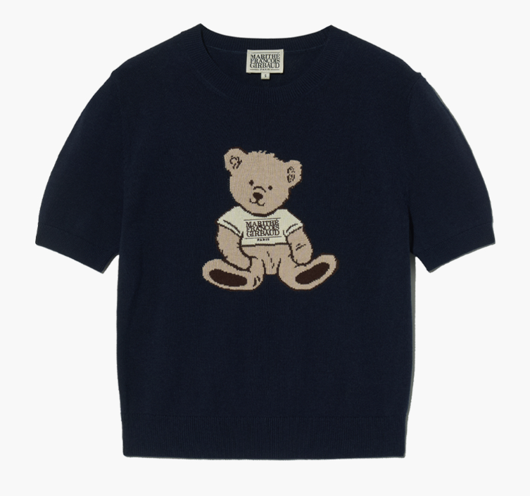 韓國 Marithe Francois Girbaud W DOODLE BEAR HALF KNIT【MF438】