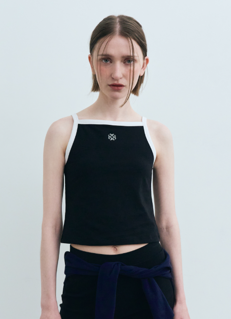韓國 Marithe Francois Girbaud W COLOR BLOCK SQUARE NECK SLEEVELESS【MF591】