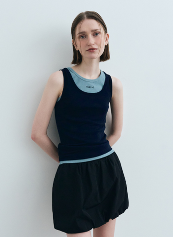 韓國 Marithe Francois Girbaud W LAYERED SLEEVELESS【MF589】