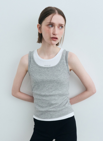 韓國 Marithe Francois Girbaud W LAYERED SLEEVELESS【MF589】
