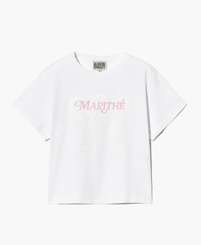 韓國 Marithe Francois Girbaud Basic Bow T-Shirt【MF505】