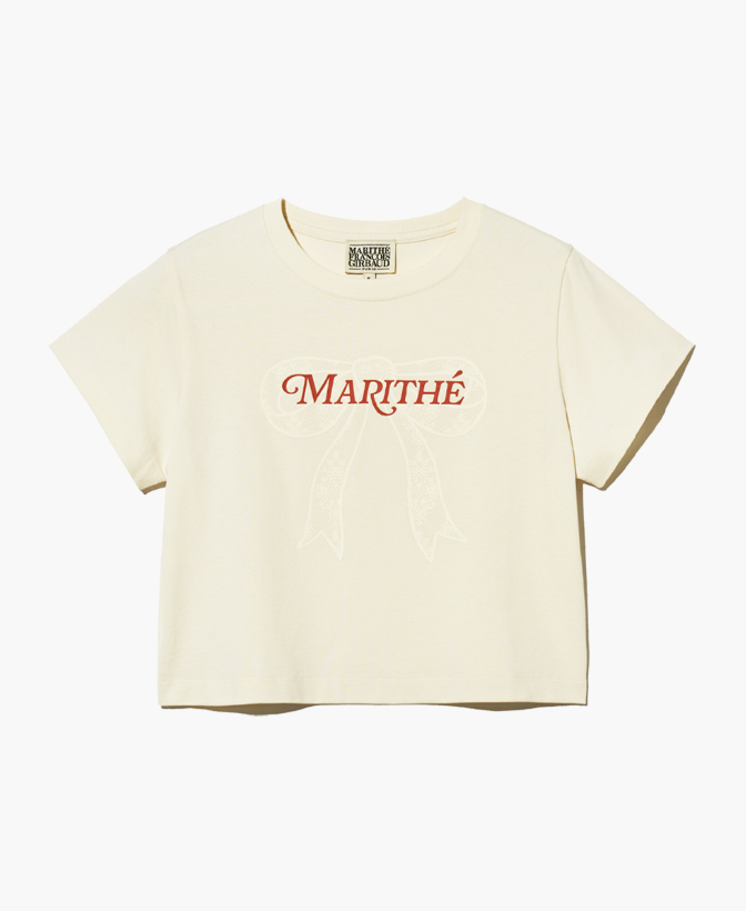 韓國 Marithe Francois Girbaud Basic Bow T-Shirt【MF505】