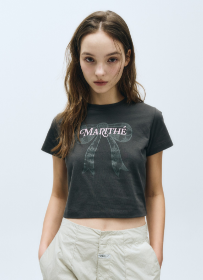 韓國 Marithe Francois Girbaud Basic Bow T-Shirt【MF505】