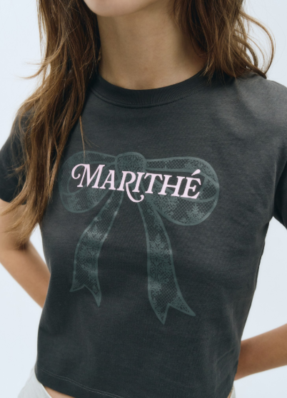 韓國 Marithe Francois Girbaud Basic Bow T-Shirt【MF505】