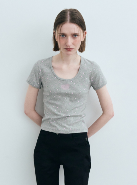 韓國 Marithe Francois Girbaud U Neck T-shirt【MF506】