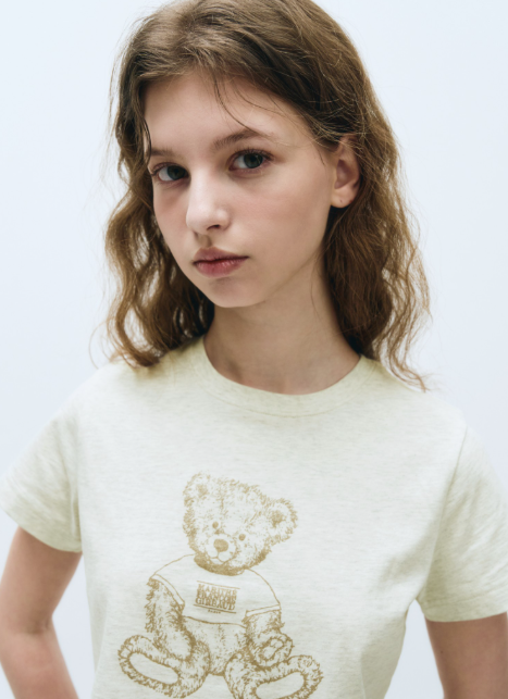韓國 Marithe Francois Girbaud Bear Crop T-Shirt【MF508】