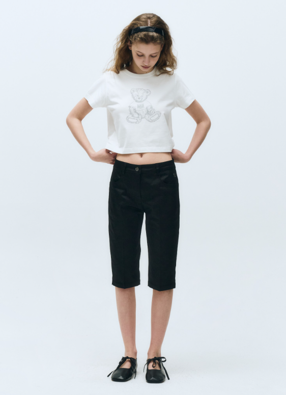 韓國 Marithe Francois Girbaud Bear Crop T-Shirt【MF508】