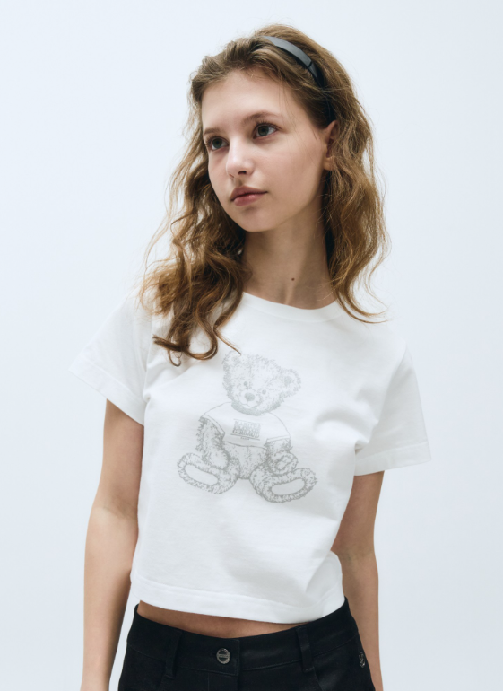 韓國 Marithe Francois Girbaud Bear Crop T-Shirt【MF508】