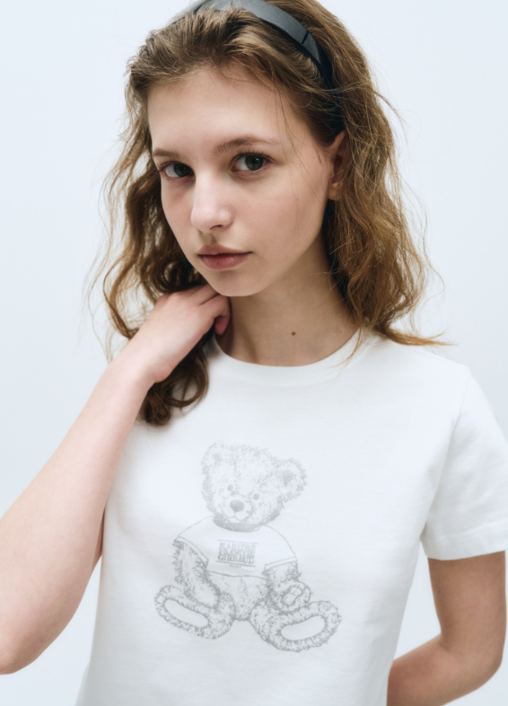 韓國 Marithe Francois Girbaud Bear Crop T-Shirt【MF508】
