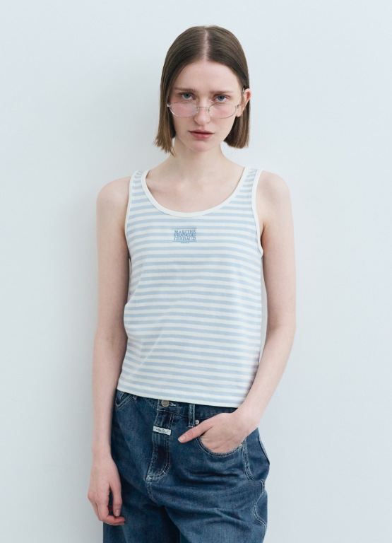 韓國 Marithe Francois Girbaud W CLASSIC LOGO SLEEVELESS【MF592】
